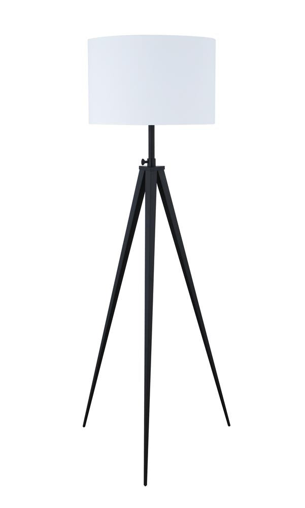 Harrington Tripod Legs Floor Lamp White/Black - 920074 - Bien Home Furniture &amp; Electronics