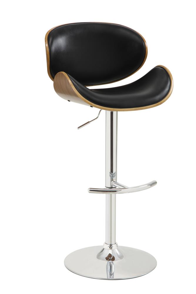 Harris Black/Chrome Adjustable Bar Stool - 130504 - Bien Home Furniture & Electronics