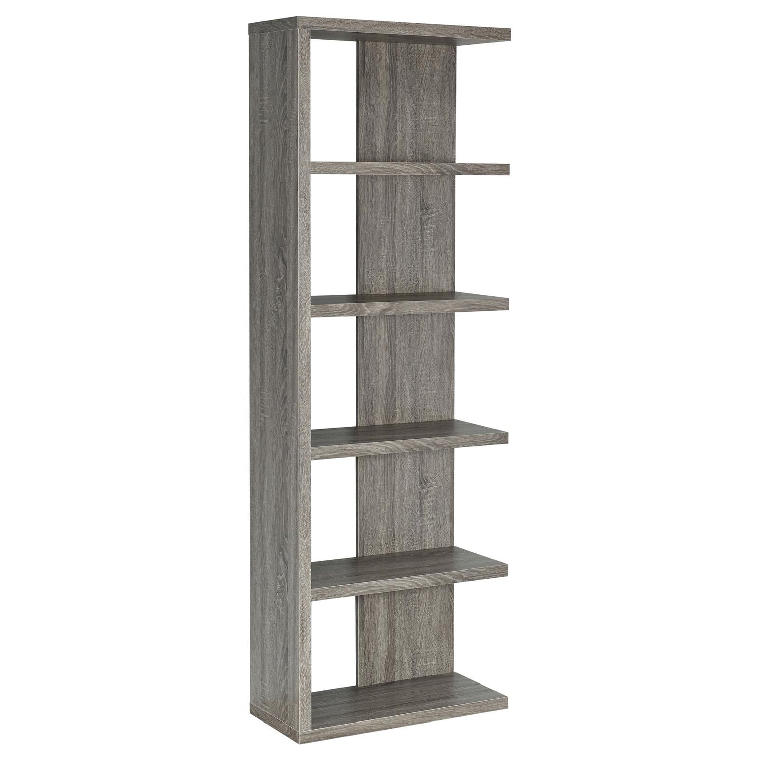 Harrison Weathered Gray 5-Tier Bookcase - 800553 - Bien Home Furniture & Electronics