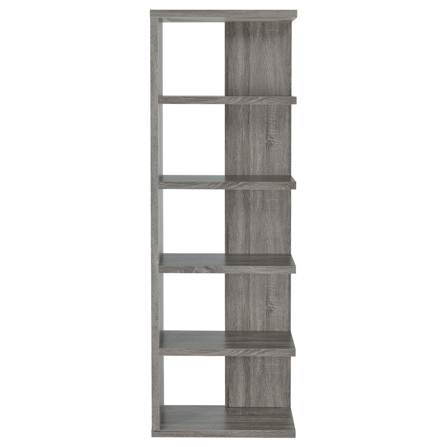 Harrison Weathered Gray 5-Tier Bookcase - 800553 - Bien Home Furniture & Electronics