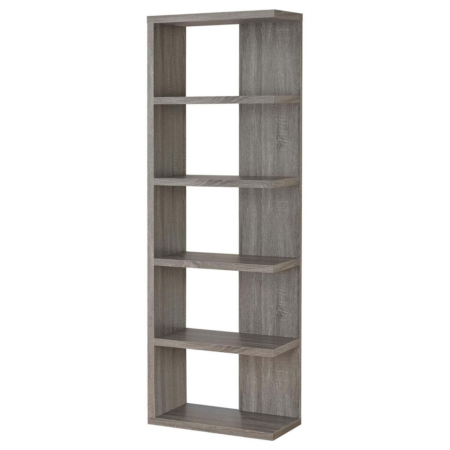 Harrison Weathered Gray 5-Tier Bookcase - 800553 - Bien Home Furniture & Electronics