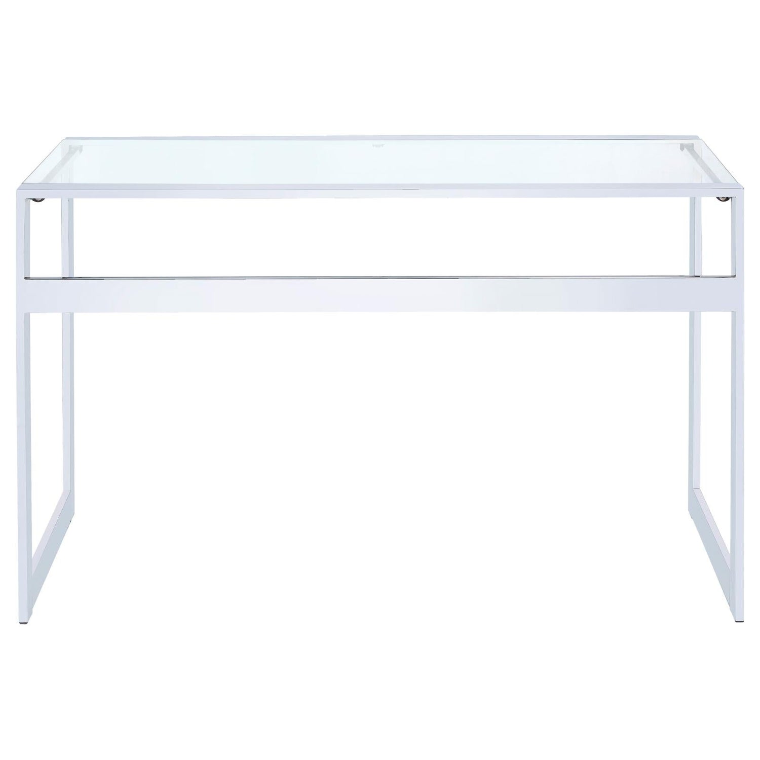 Hartford Chrome Glass Top Writing Desk - 800746 - Bien Home Furniture & Electronics