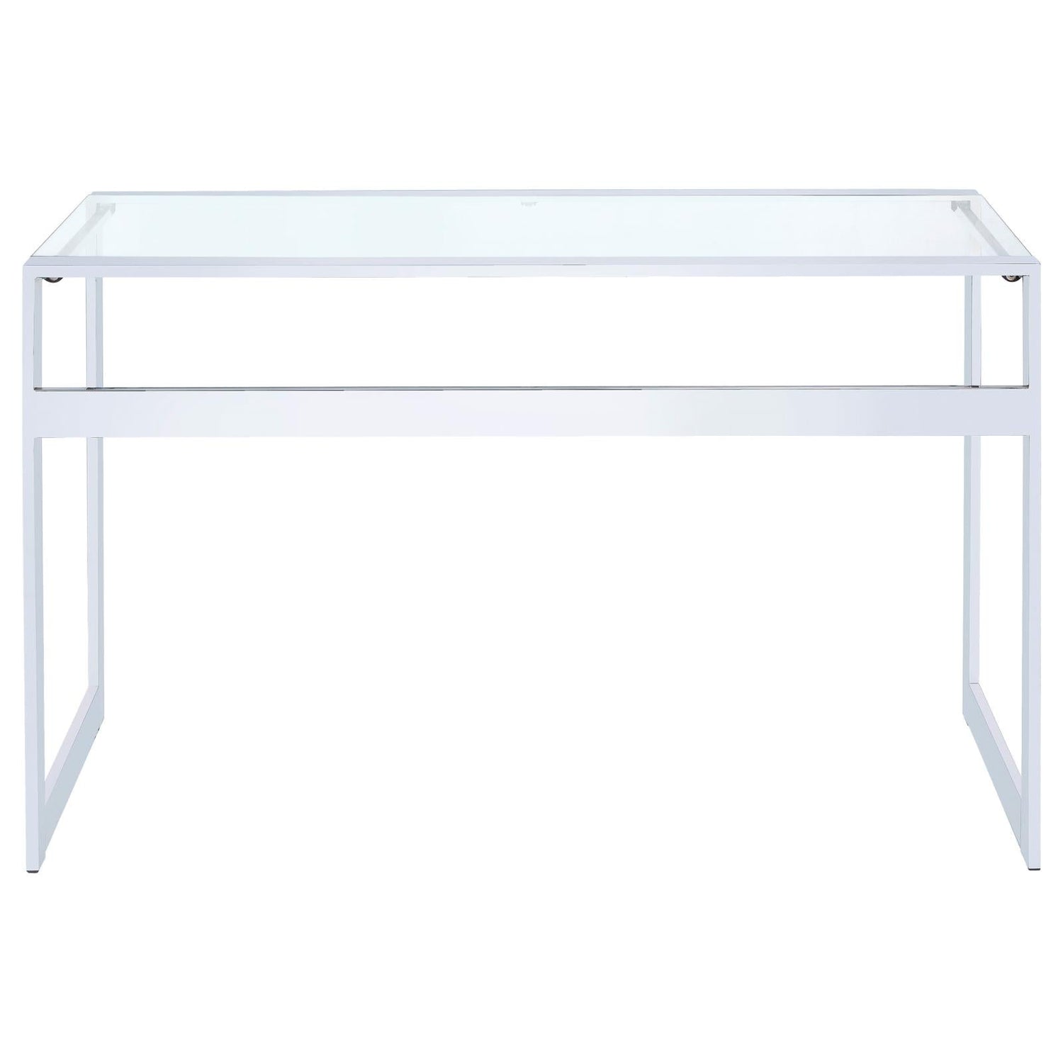 Hartford Chrome Glass Top Writing Desk - 800746 - Bien Home Furniture &amp; Electronics