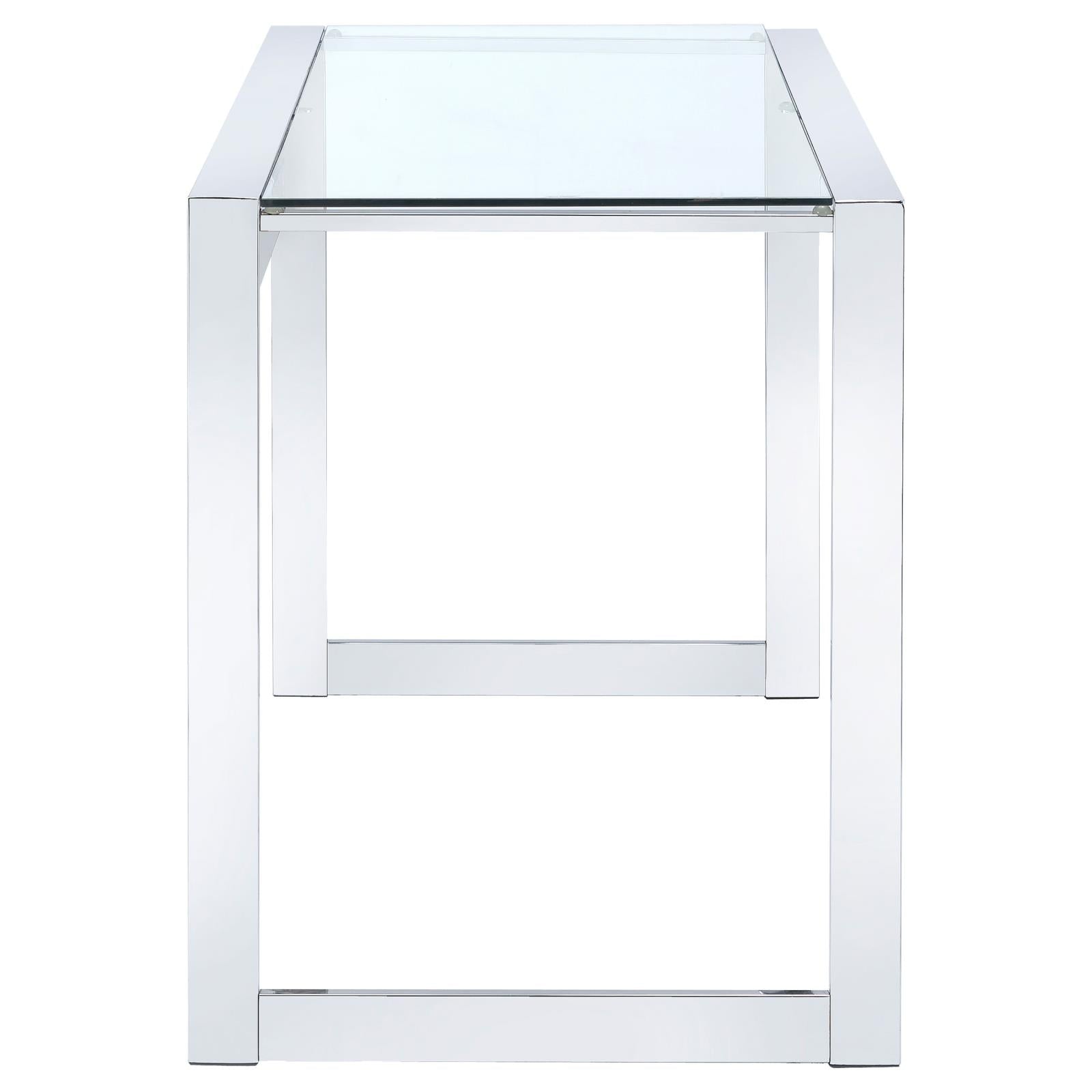 Hartford Chrome Glass Top Writing Desk - 800746 - Bien Home Furniture & Electronics