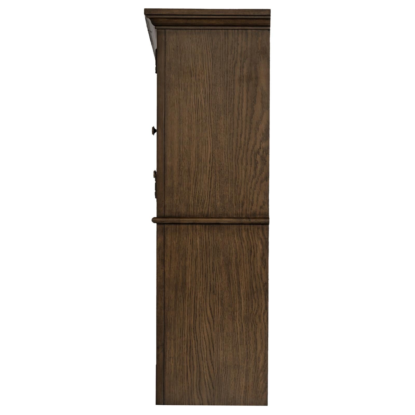 Hartshill 2-Door Hutch with Shelves Burnished Oak - 881283H - Bien Home Furniture & Electronics