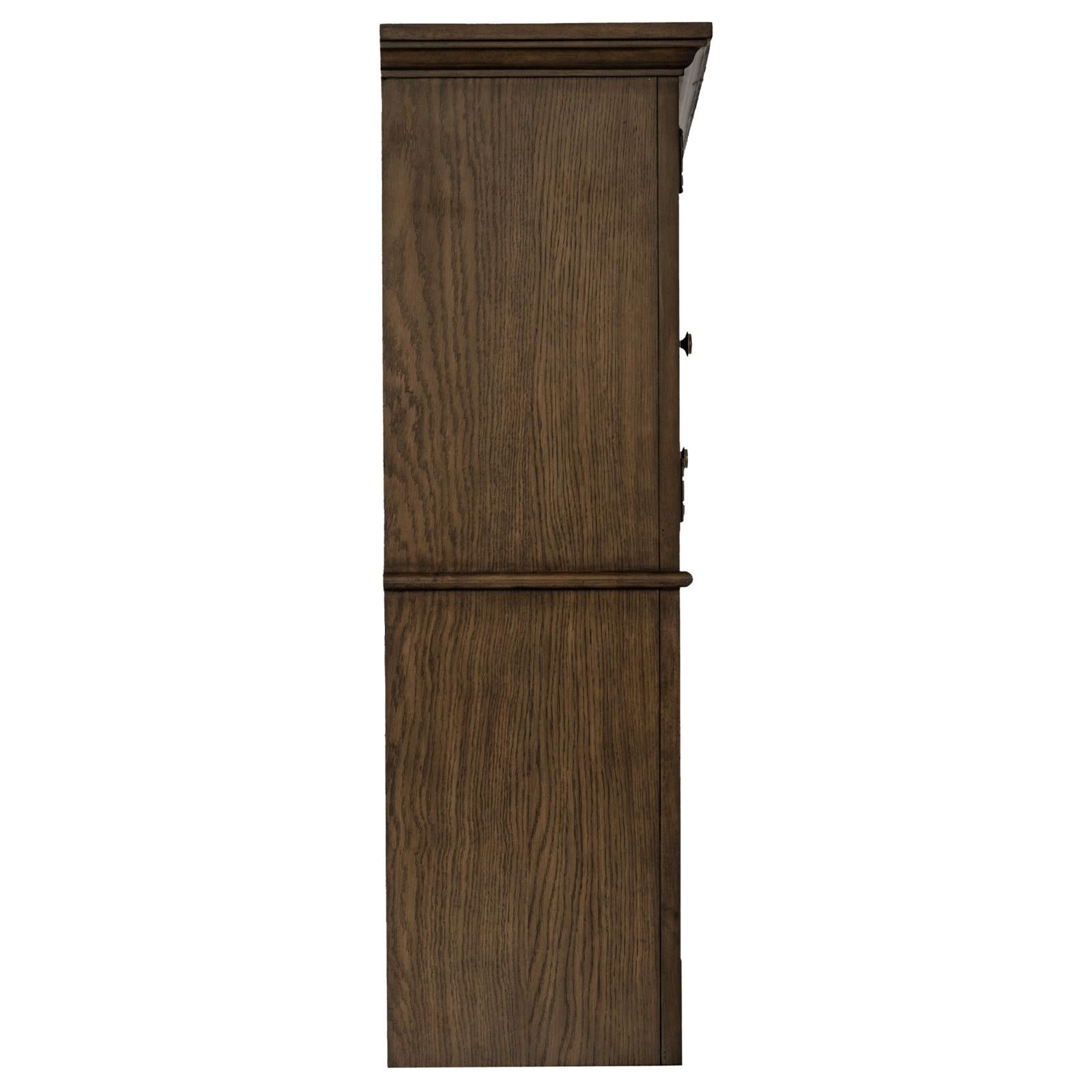 Hartshill 2-Door Hutch with Shelves Burnished Oak - 881283H - Bien Home Furniture & Electronics
