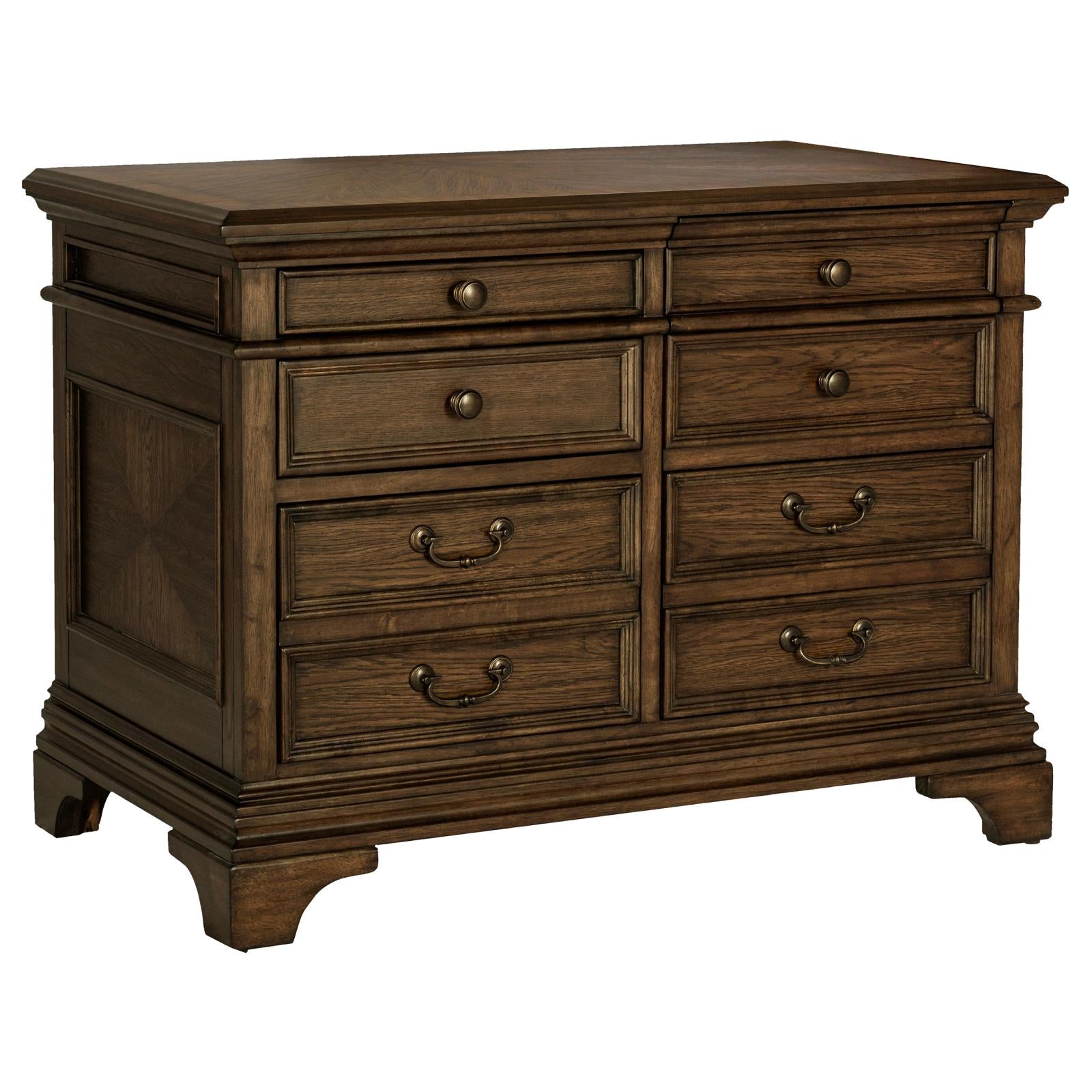 Hartshill 5-Drawer File Cabinet Burnished Oak - 881284 - Bien Home Furniture &amp; Electronics