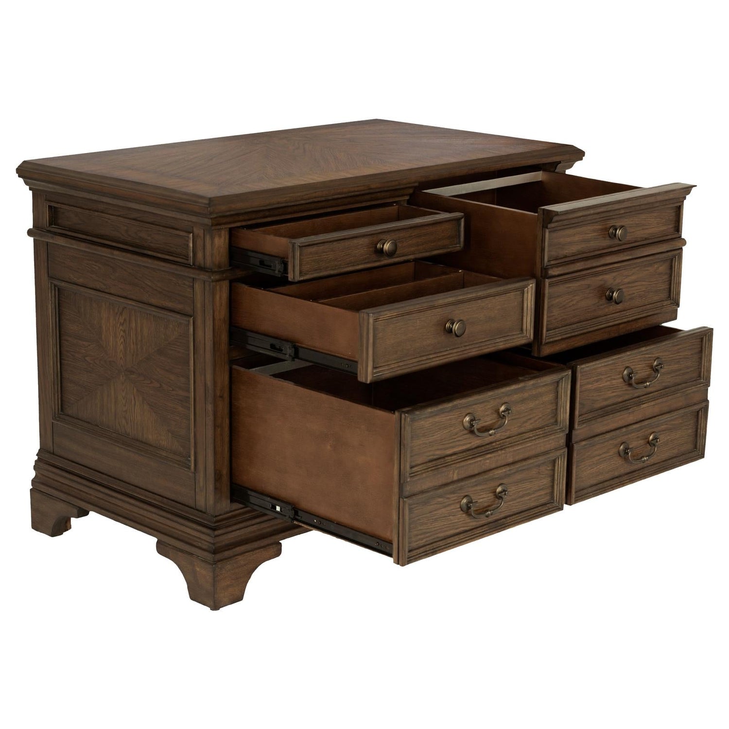 Hartshill 5-Drawer File Cabinet Burnished Oak - 881284 - Bien Home Furniture & Electronics