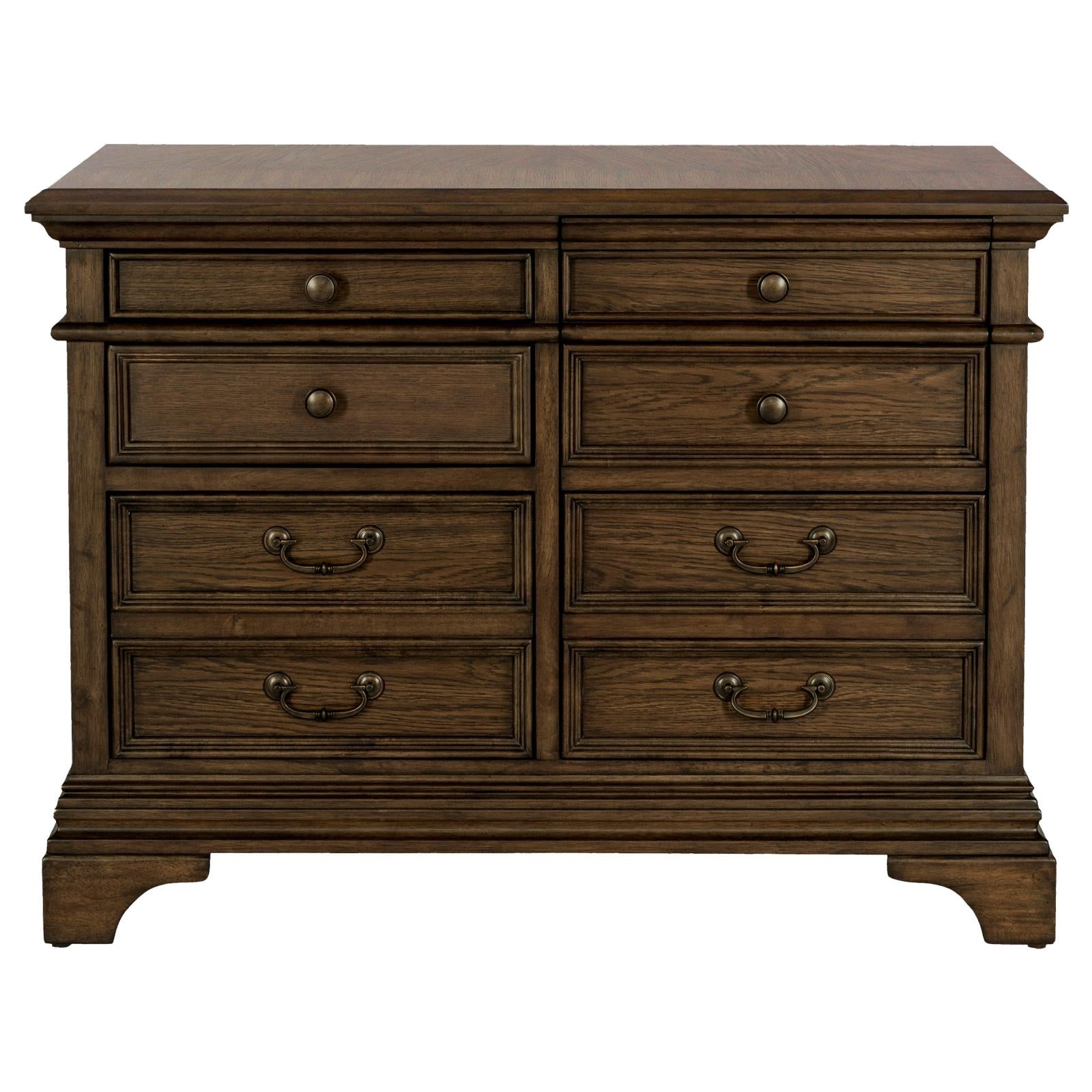 Hartshill 5-Drawer File Cabinet Burnished Oak - 881284 - Bien Home Furniture &amp; Electronics