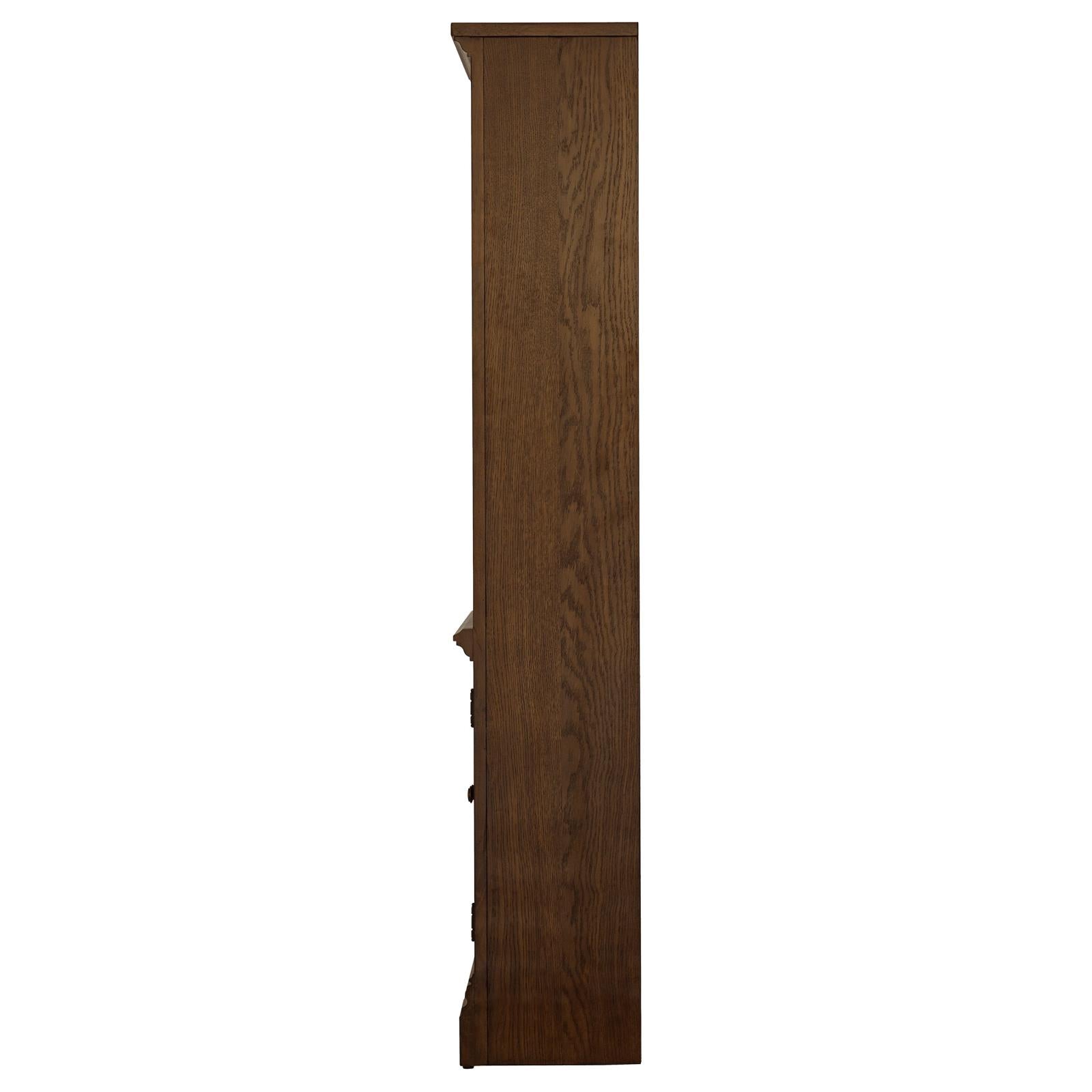 Hartshill Burnished Oak Bookcase with Cabinet - 881286 - Bien Home Furniture & Electronics