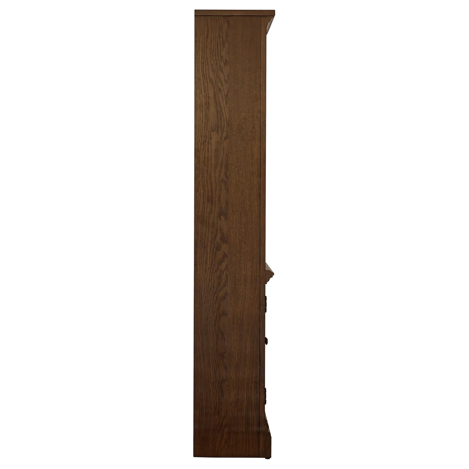 Hartshill Burnished Oak Bookcase with Cabinet - 881286 - Bien Home Furniture & Electronics