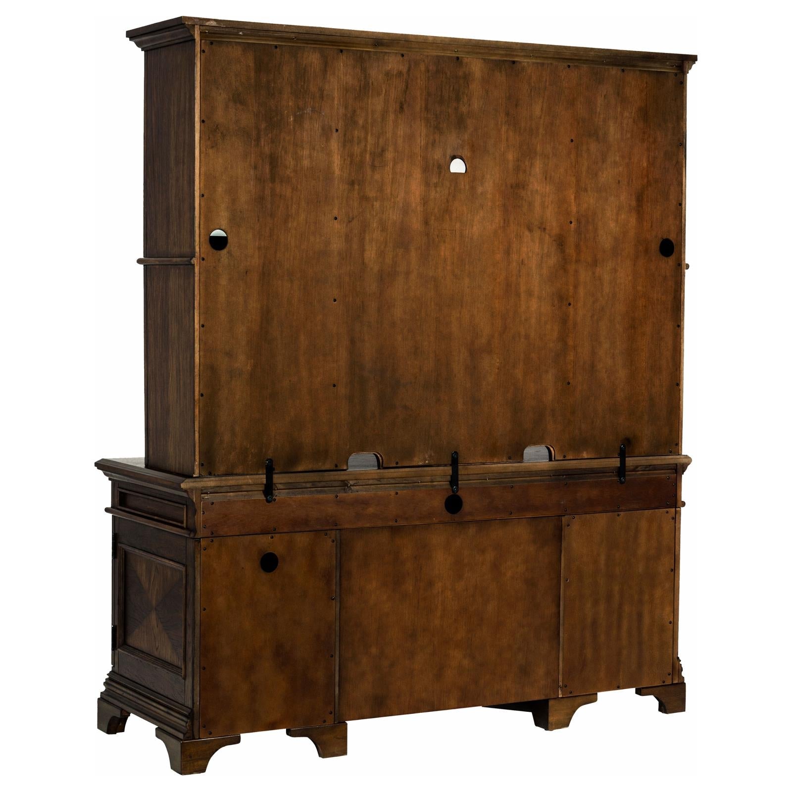 Hartshill Burnished Oak Credenza with Hutch - 881283 - Bien Home Furniture &amp; Electronics