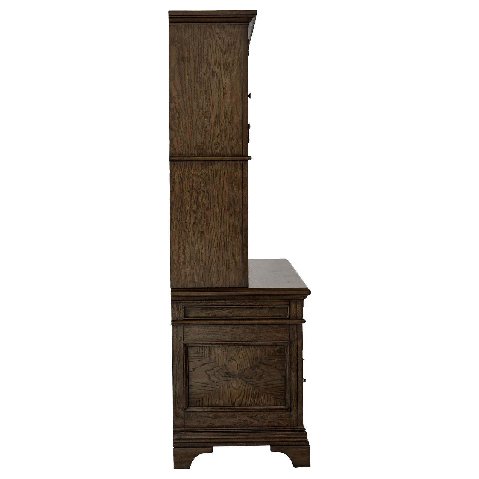 Hartshill Burnished Oak Credenza with Hutch - 881283 - Bien Home Furniture & Electronics