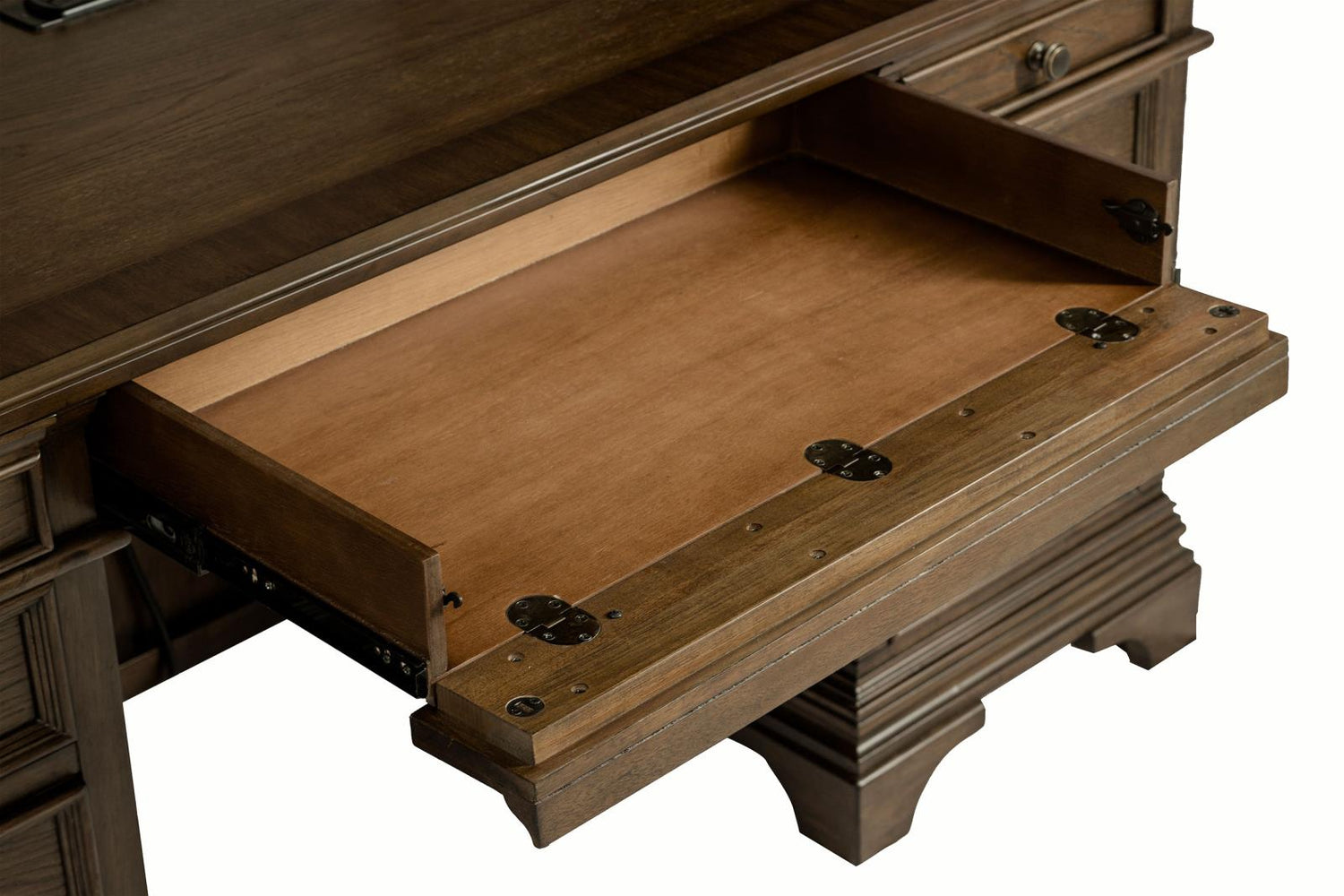 Hartshill Burnished Oak Credenza with Power Outlet - 881282 - Bien Home Furniture & Electronics