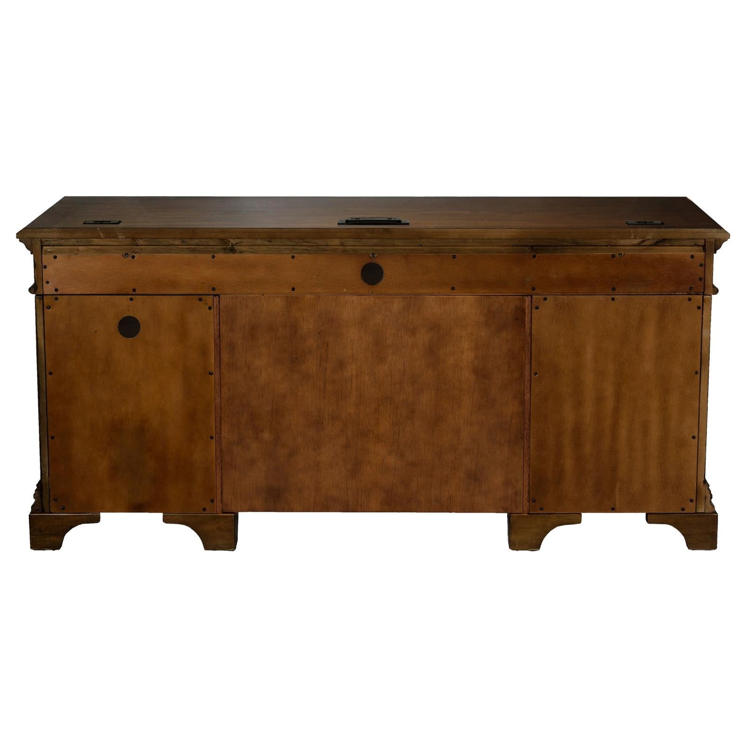Hartshill Burnished Oak Credenza with Power Outlet - 881282 - Bien Home Furniture & Electronics