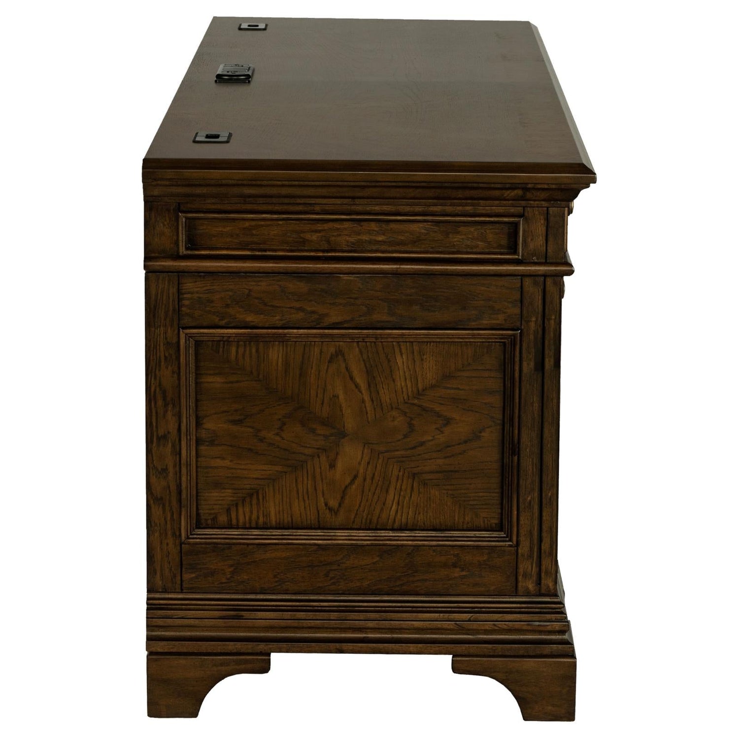 Hartshill Burnished Oak Credenza with Power Outlet - 881282 - Bien Home Furniture & Electronics