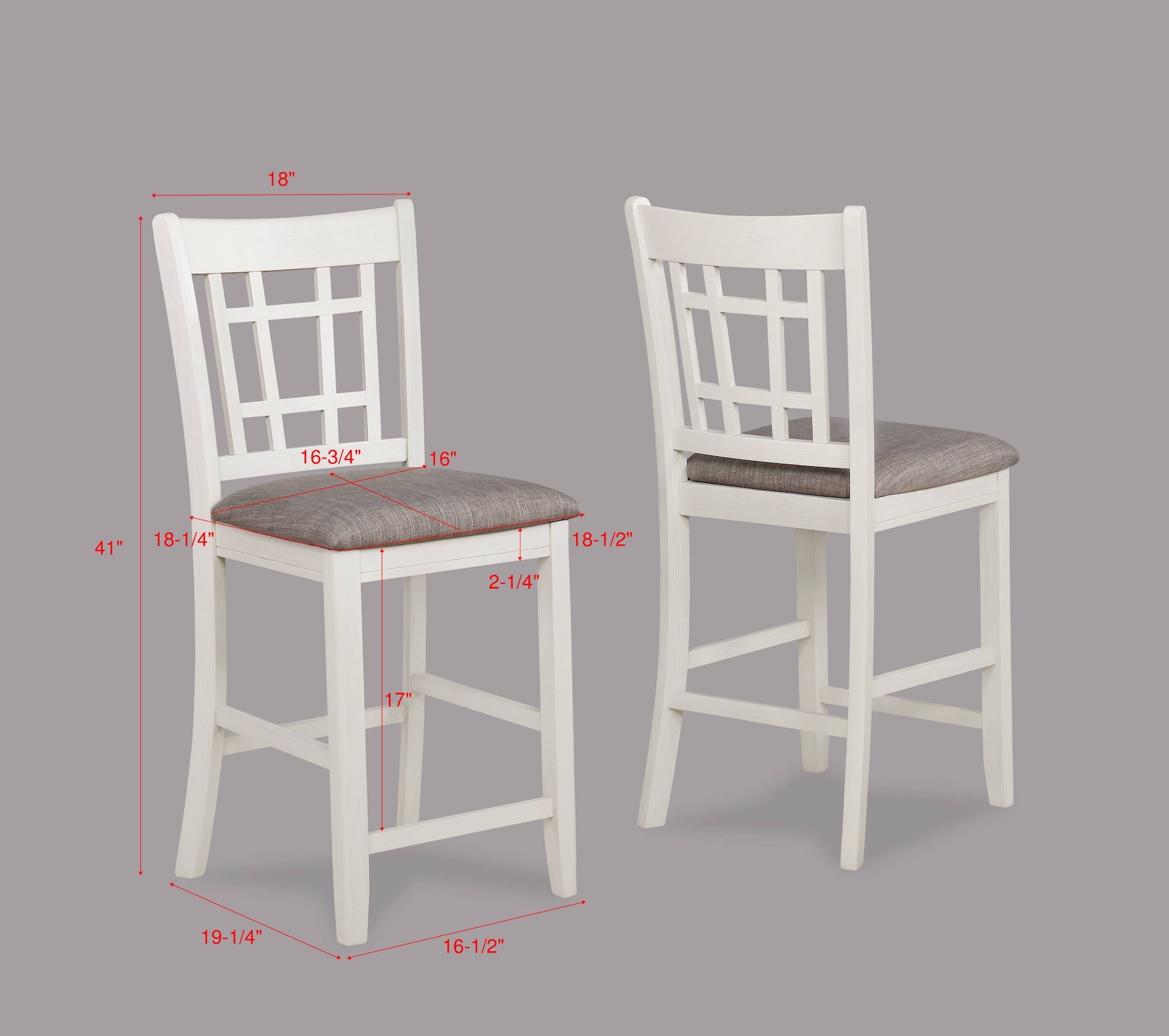 Hartwell Chalk Gray Counter Height Set - SET | 2795CG-T-4260 | 2795CG-S-24(2) - Bien Home Furniture & Electronics