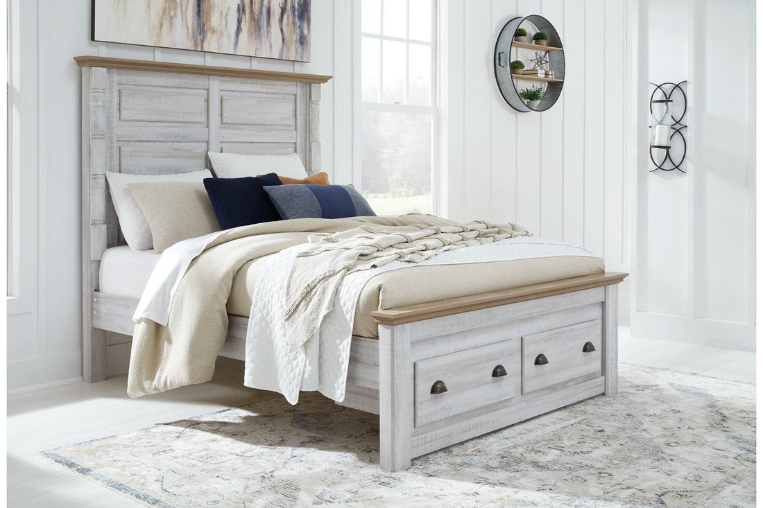 Haven Bay Two-tone Queen Panel Storage Bed - SET | B1512-54S | B1512-57 | B1512-98 | B1512-61 - Bien Home Furniture &amp; Electronics