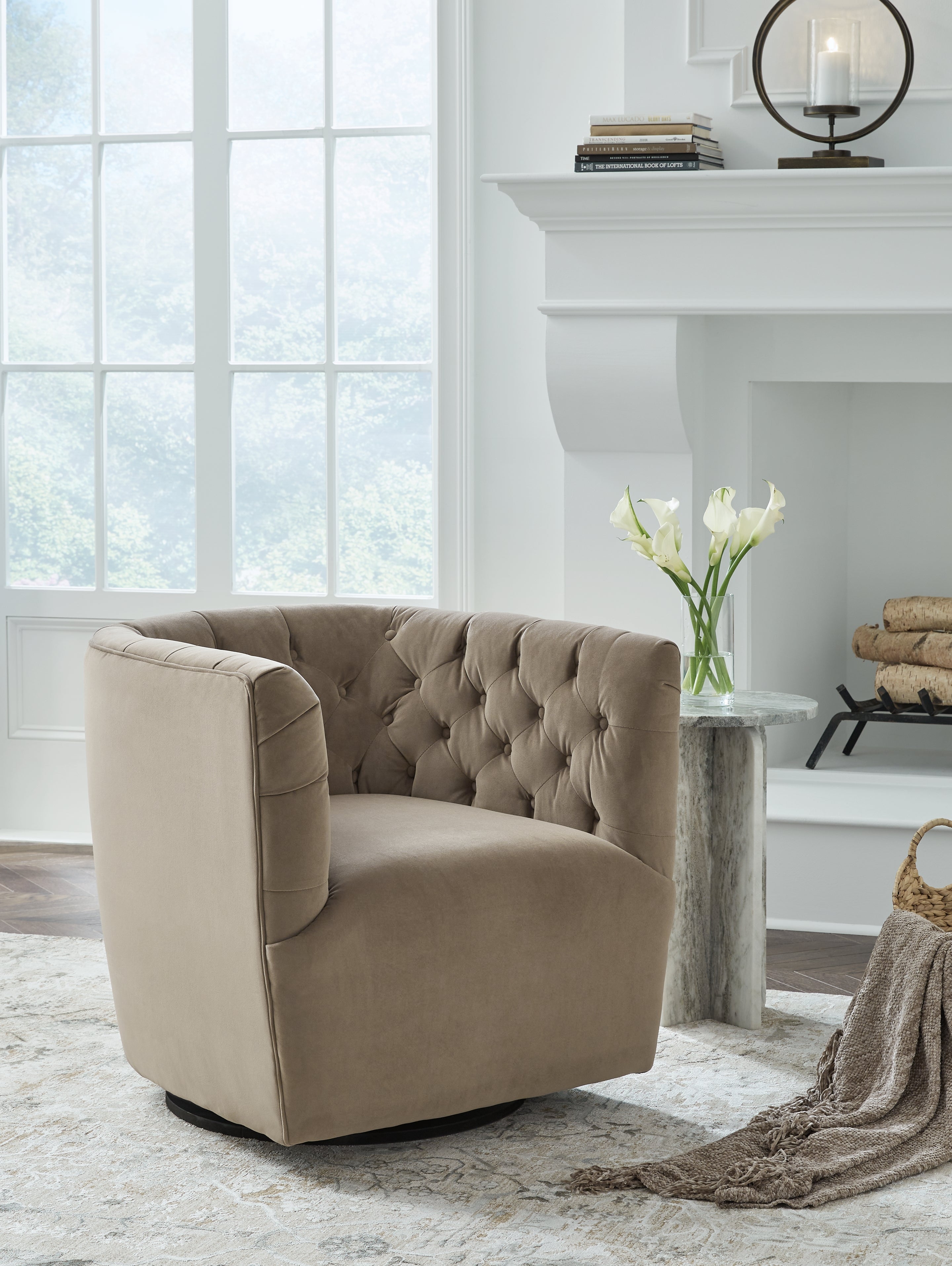Hayesler Cocoa Swivel Accent Chair - A3000661 - Bien Home Furniture & Electronics
