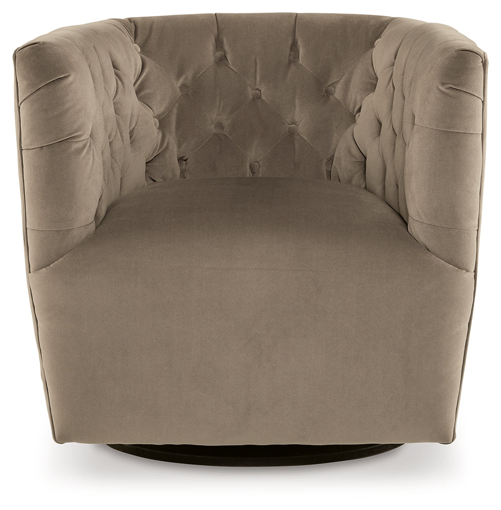 Hayesler Cocoa Swivel Accent Chair - A3000661 - Bien Home Furniture & Electronics