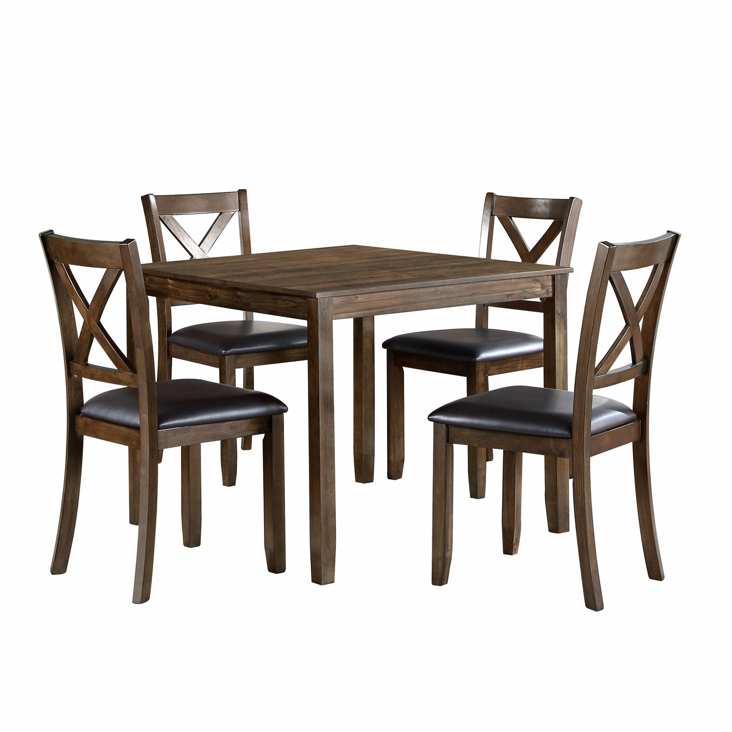Hazel Charcoal Brown 5-Piece Dining Set - 5838CH-5P - Bien Home Furniture & Electronics