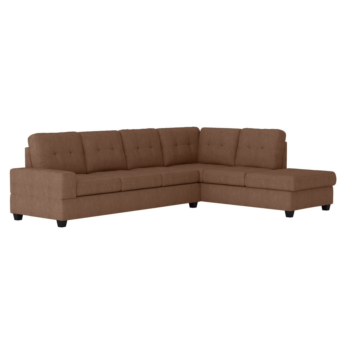 Heights Chocolate Brown Reverisble Sectional with Storage Ottoman - SET | SH3220CHC-3SC | SH3220CHC-4 - Bien Home Furniture & Electronics