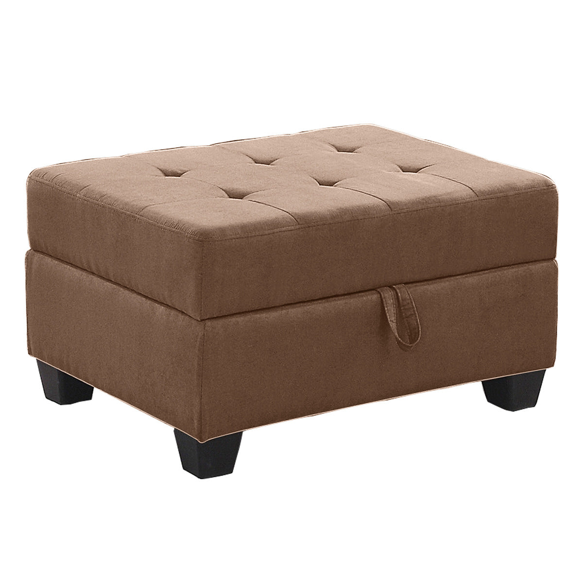 Heights Chocolate Brown Reverisble Sectional with Storage Ottoman - SET | SH3220CHC-3SC | SH3220CHC-4 - Bien Home Furniture & Electronics