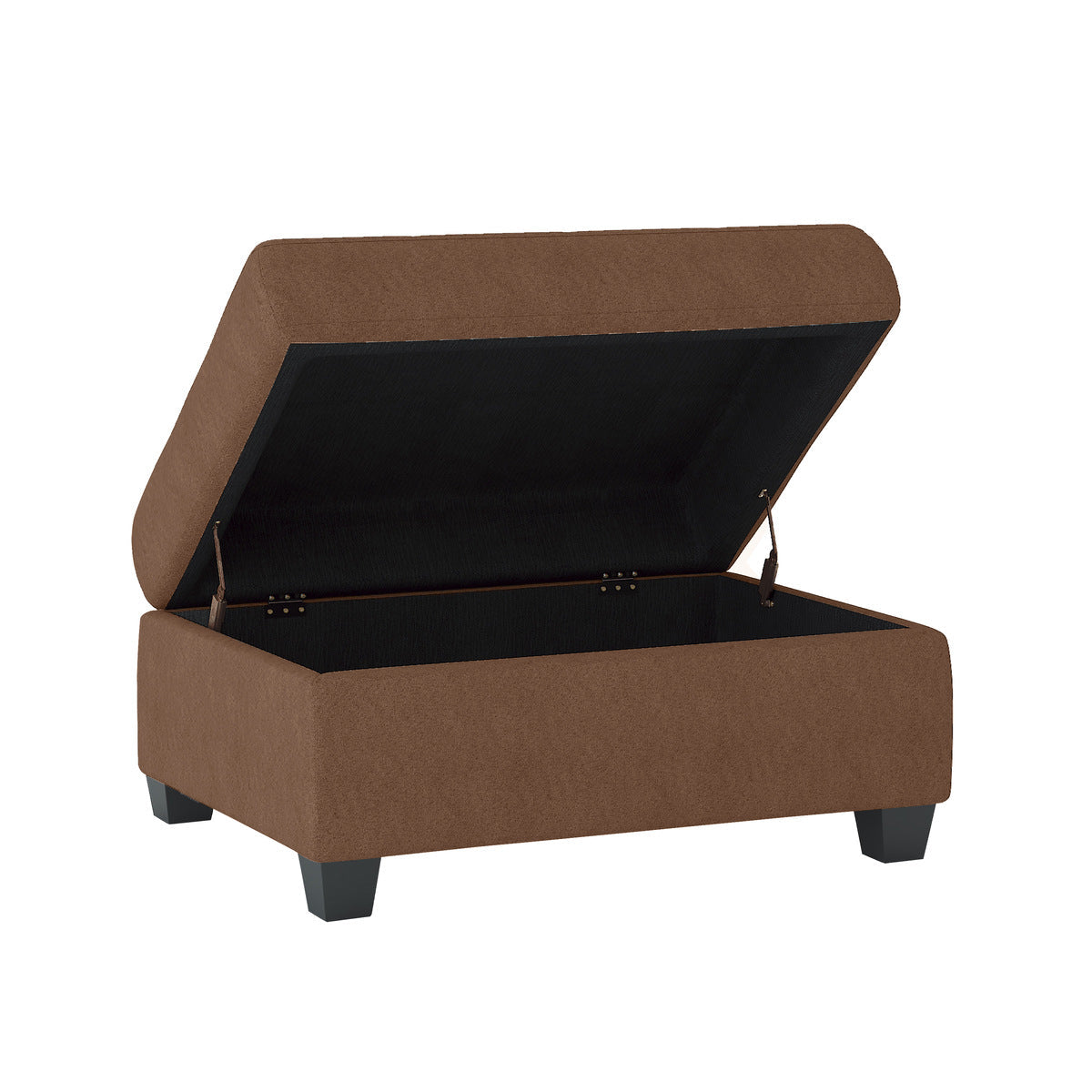 Heights Chocolate Brown Reverisble Sectional with Storage Ottoman - SET | SH3220CHC-3SC | SH3220CHC-4 - Bien Home Furniture & Electronics