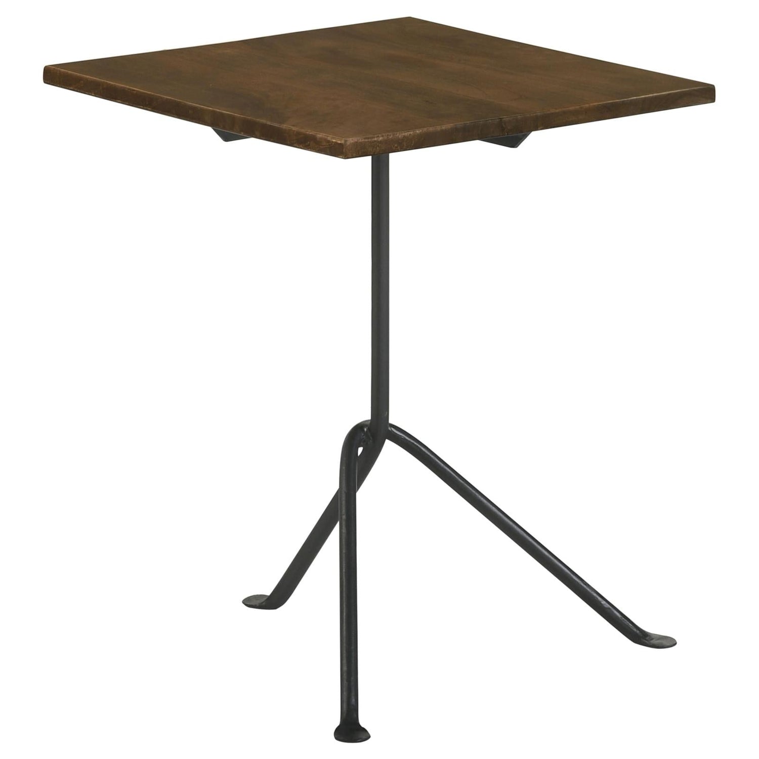 Heitor Dark Brown/Gunmetal Square Accent Table with Tripod Legs - 931206 - Bien Home Furniture & Electronics