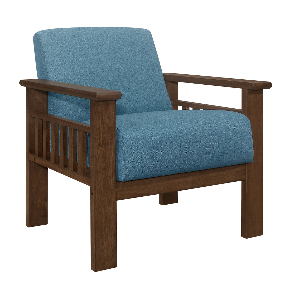 Helena Blue Accent Chair with Storage Arms - 1048BU-1 - Bien Home Furniture &amp; Electronics