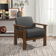 Helena Dark Gray Accent Chair with Storage Arms - 1048DG-1 - Bien Home Furniture & Electronics