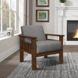 Helena Gray Accent Chair with Storage Arms - 1048GY-1 - Bien Home Furniture & Electronics