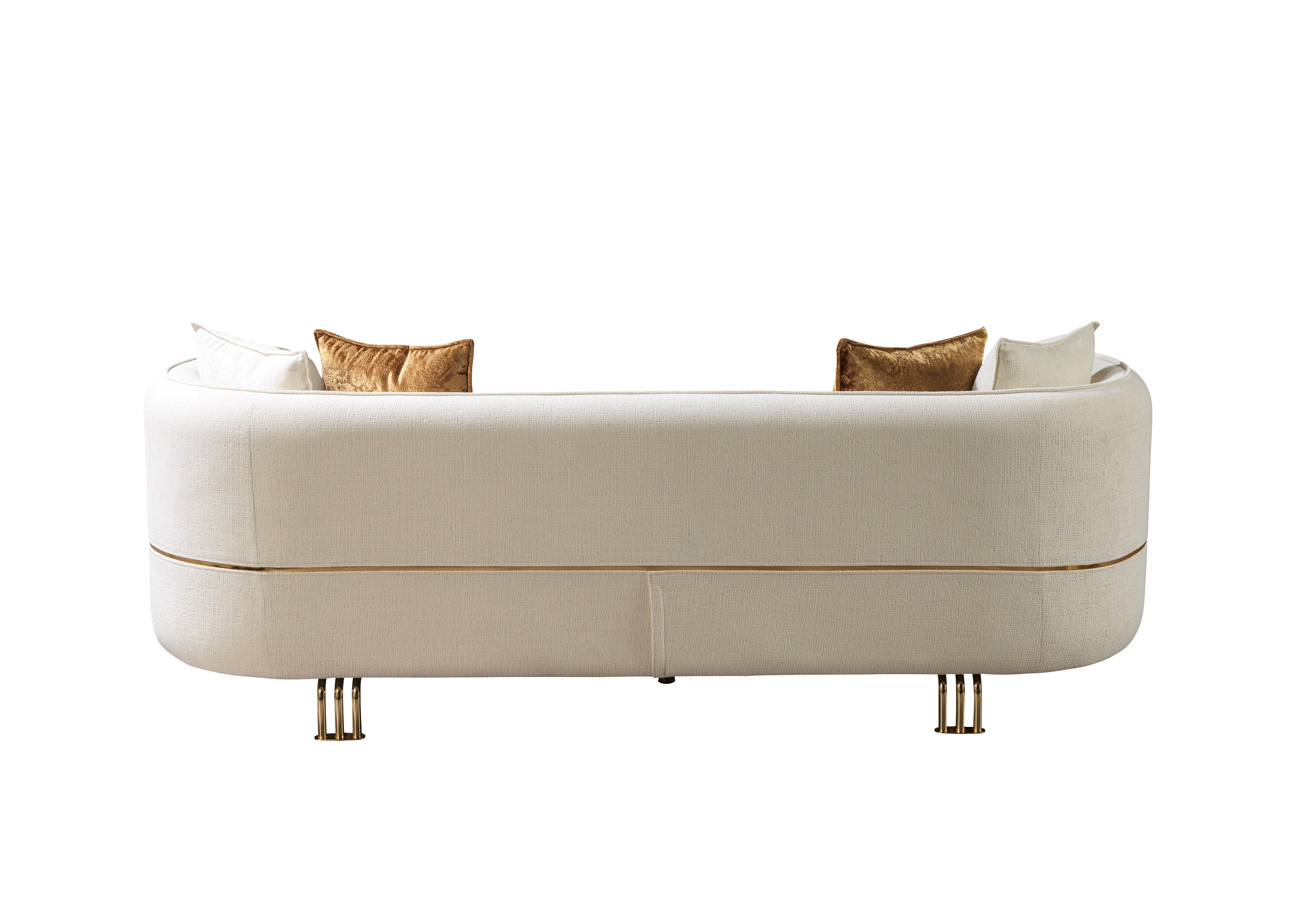 Helena Ivory Velvet Sofa &amp; Loveseat - HELENA-SL - Bien Home Furniture &amp; Electronics