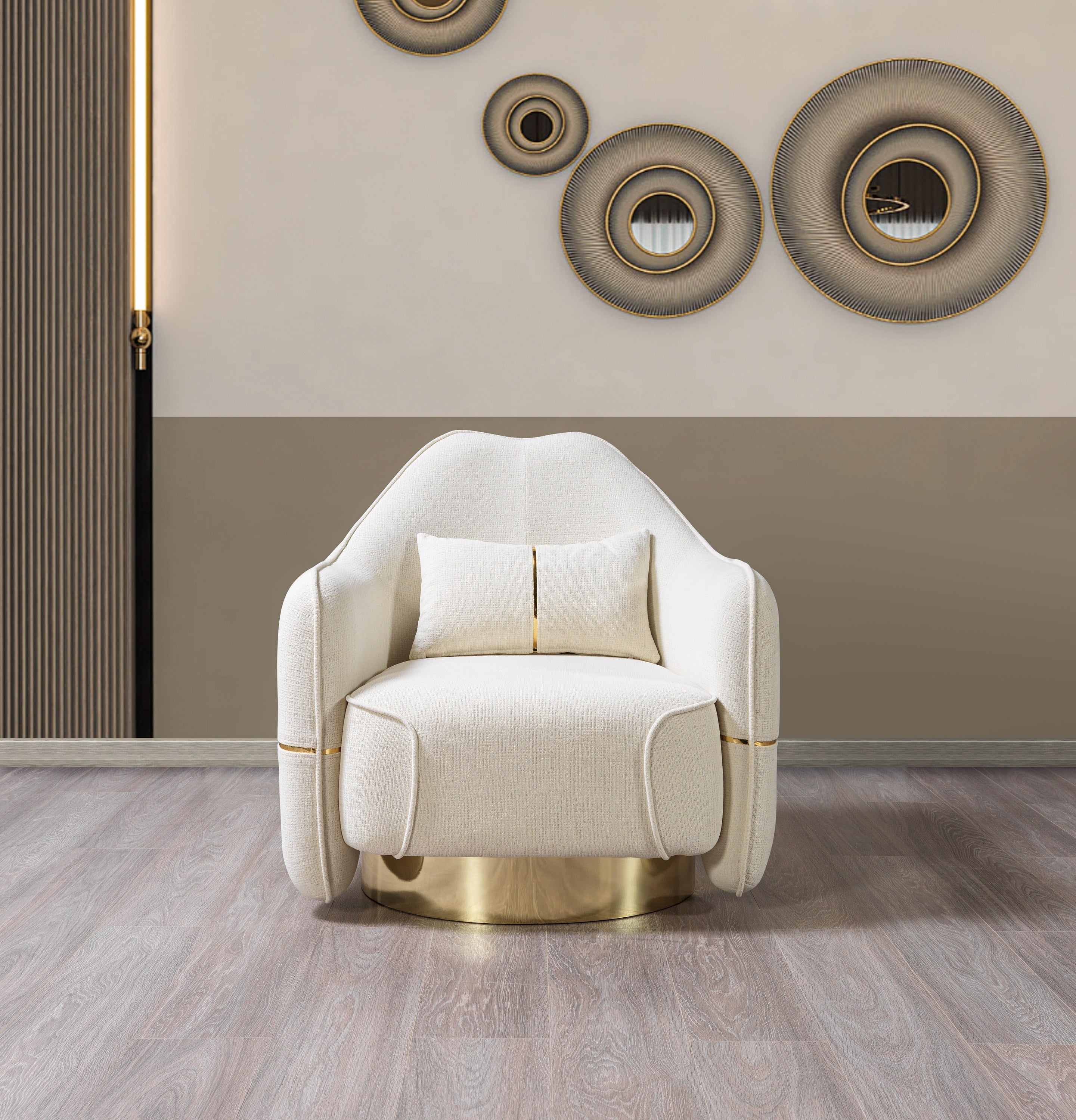Helena Ivory Velvet Sofa & Loveseat - HELENA-SL - Bien Home Furniture & Electronics
