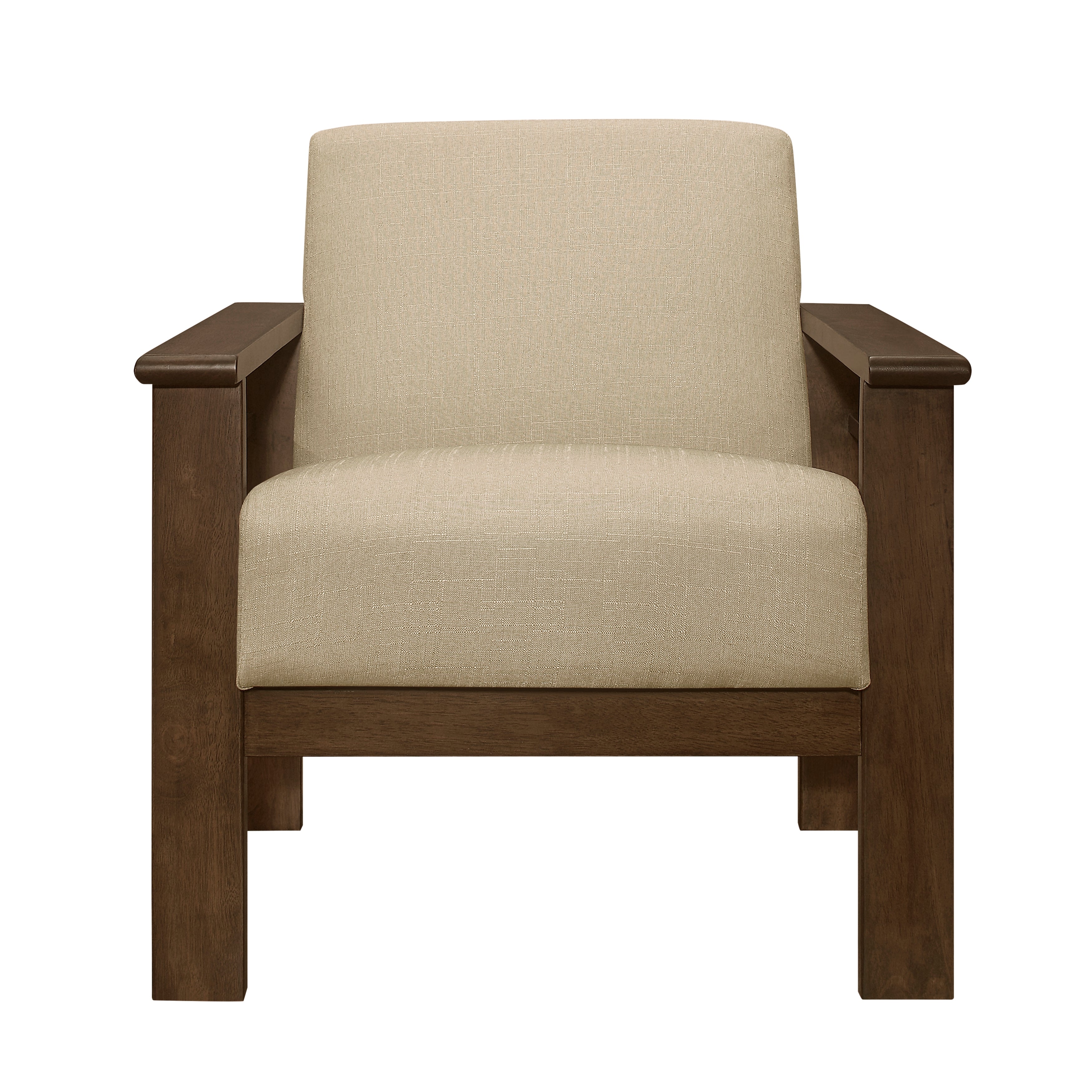 Helena Light Brown Accent Chair with Storage Arms - 1048BR-1 - Bien Home Furniture &amp; Electronics
