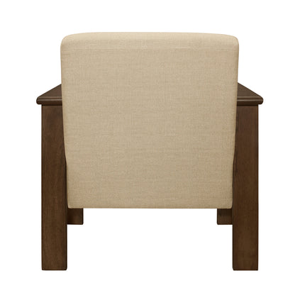 Helena Light Brown Accent Chair with Storage Arms - 1048BR-1 - Bien Home Furniture &amp; Electronics