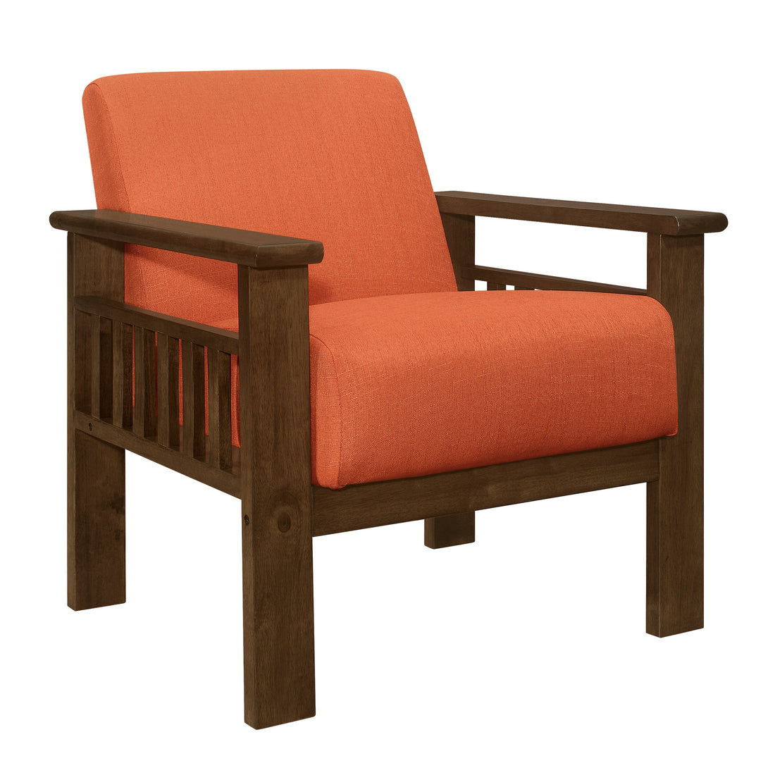 Helena Orange Accent Chair with Storage Arms - 1048RN-1 - Bien Home Furniture &amp; Electronics