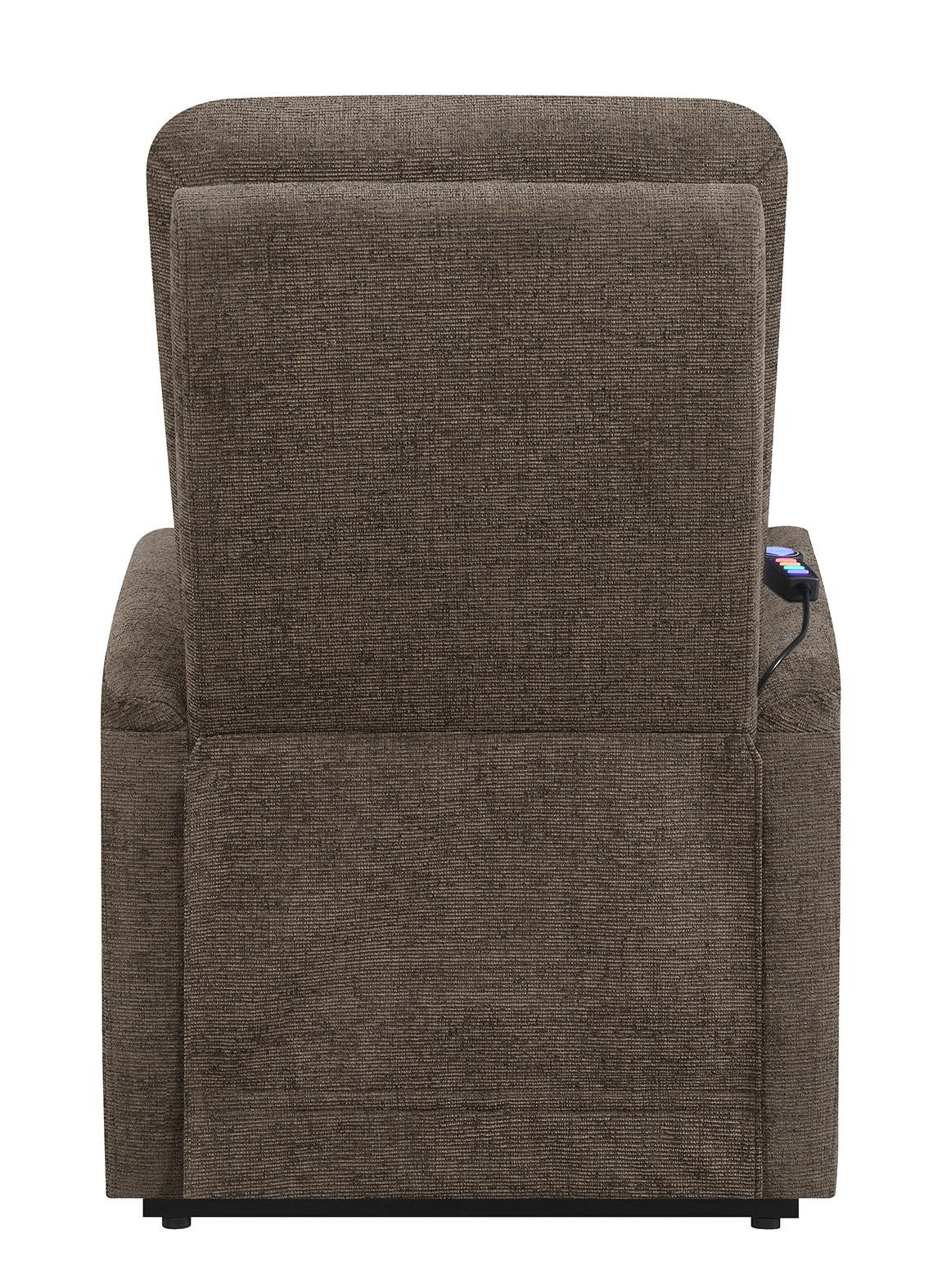 Henrietta Power Lift Recliner with Storage Pocket Brown - 609404P - Bien Home Furniture & Electronics