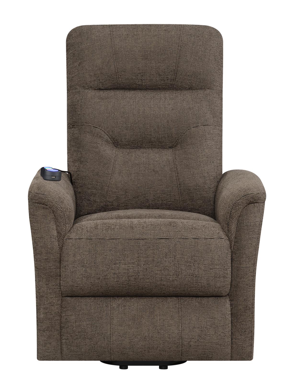 Henrietta Power Lift Recliner with Storage Pocket Brown - 609404P - Bien Home Furniture & Electronics