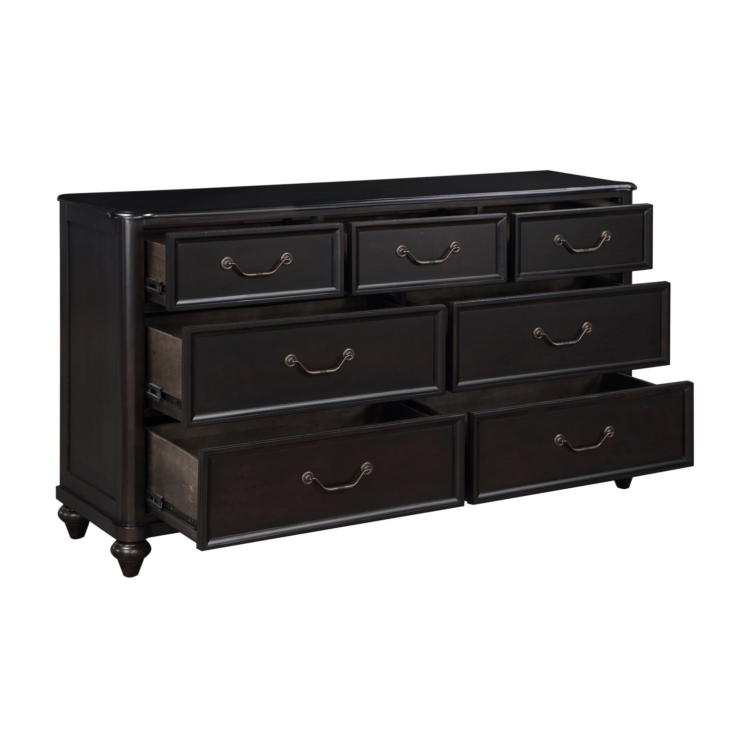 Herman Charcoal Brown Dresser - 1420-5 - Bien Home Furniture & Electronics