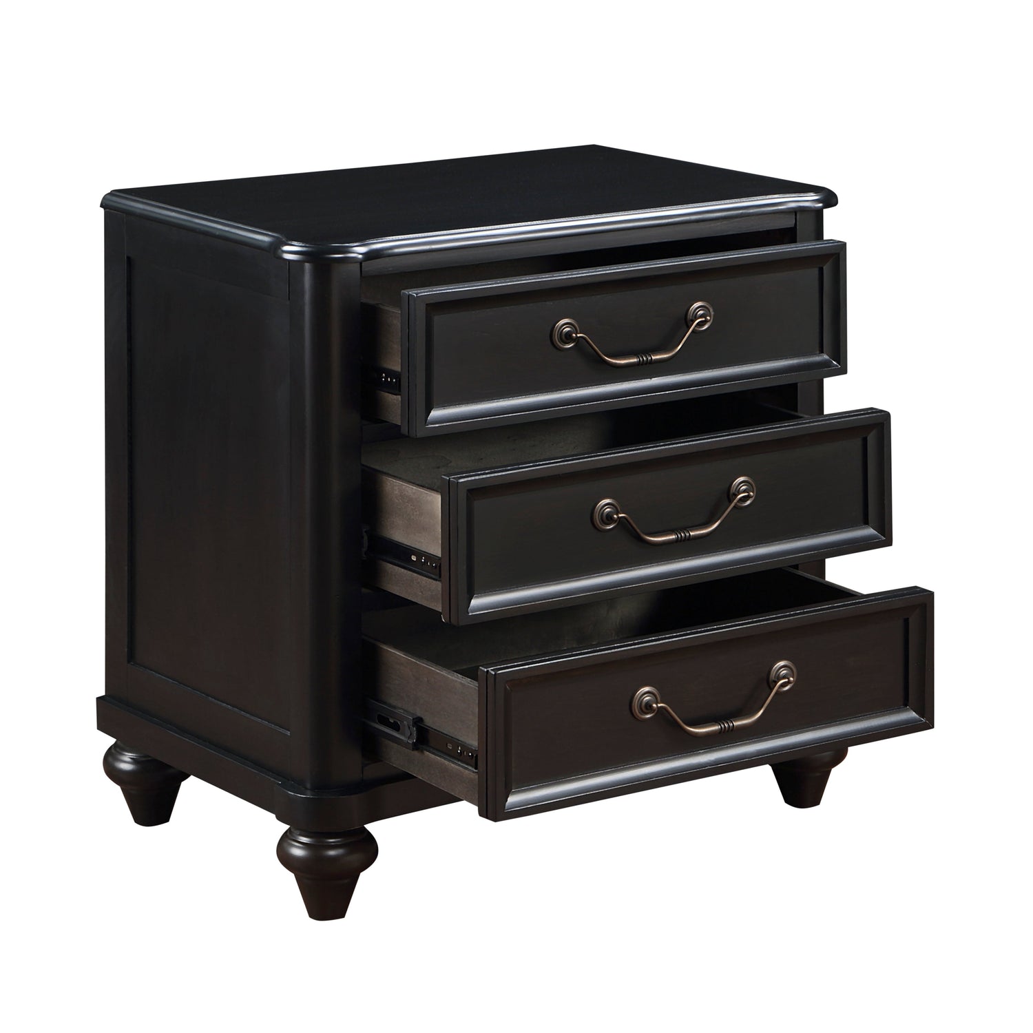 Herman Charcoal Brown Nightstand - 1420-4 - Bien Home Furniture & Electronics