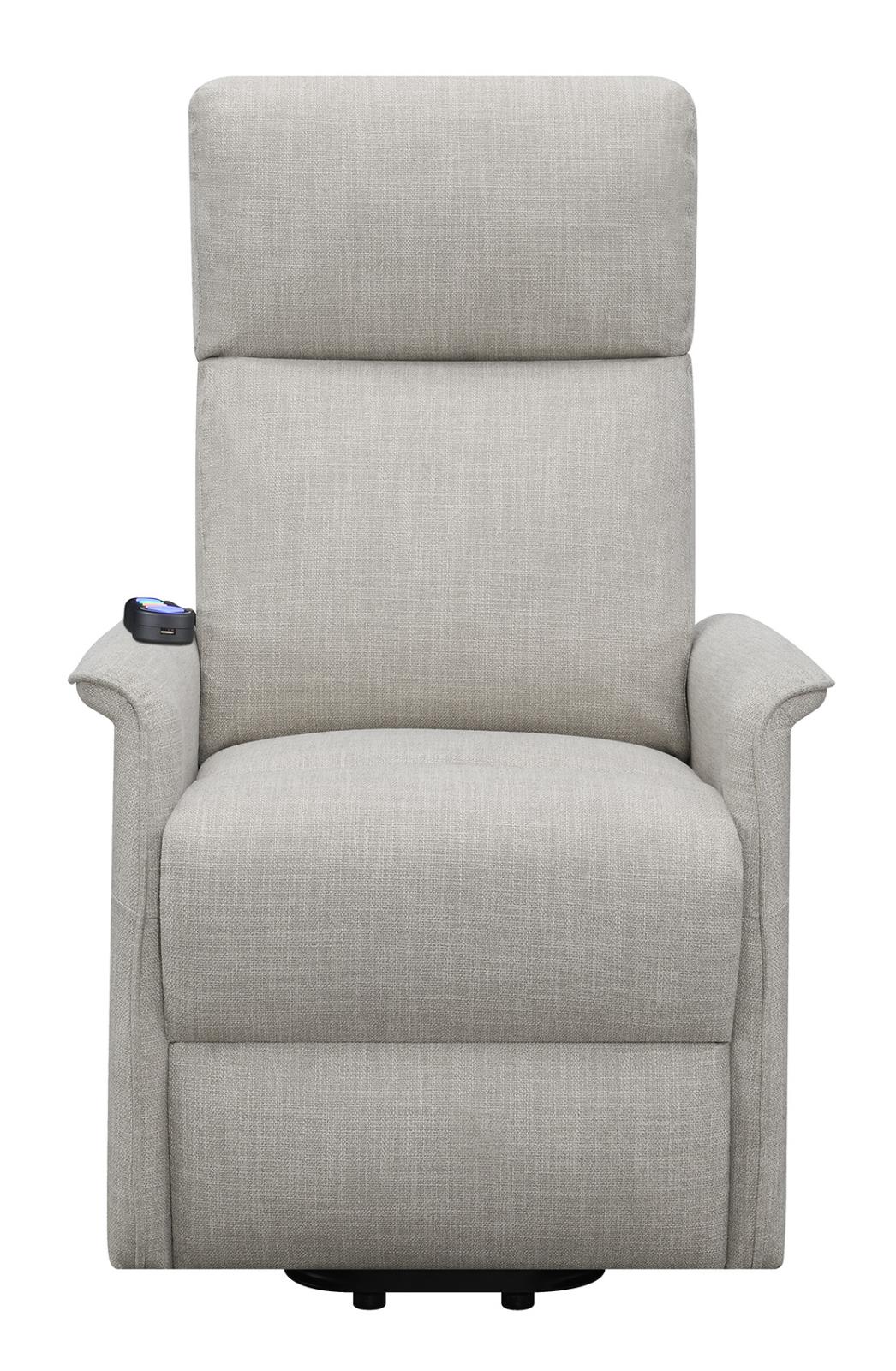Herrera Power Lift Recliner with Wired Remote Beige - 609407P - Bien Home Furniture & Electronics