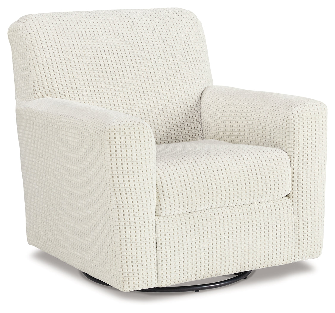 Herstow Ivory Swivel Glider Accent Chair - A3000365 - Bien Home Furniture & Electronics