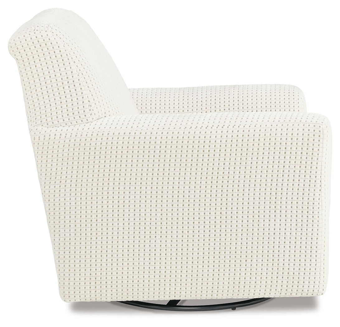 Herstow Ivory Swivel Glider Accent Chair - A3000365 - Bien Home Furniture & Electronics