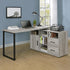 Hertford Gray Driftwood L-shape Office Desk with Storage - 804462 - Bien Home Furniture & Electronics