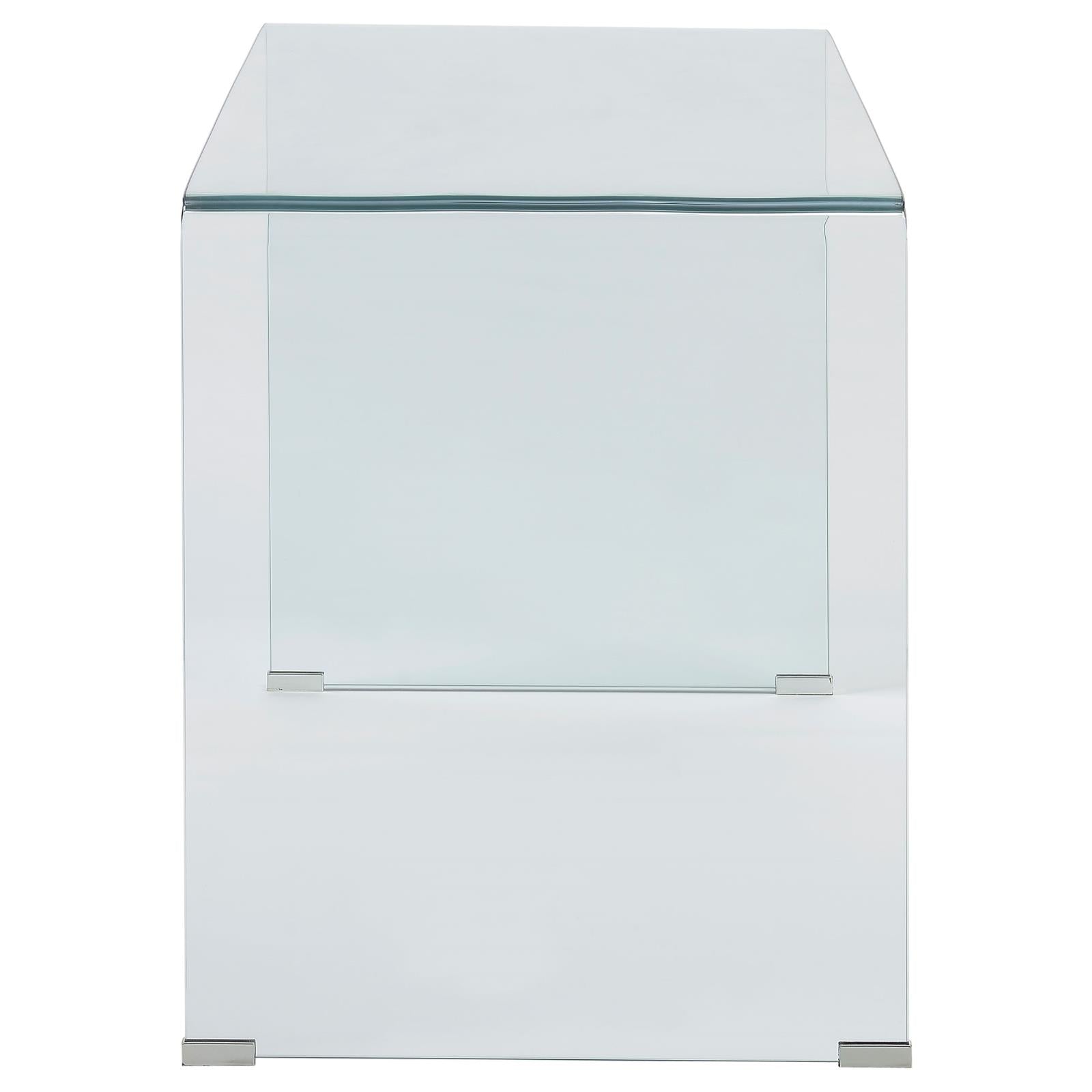 Highsmith Clear Glass Writing Desk - 801581 - Bien Home Furniture &amp; Electronics