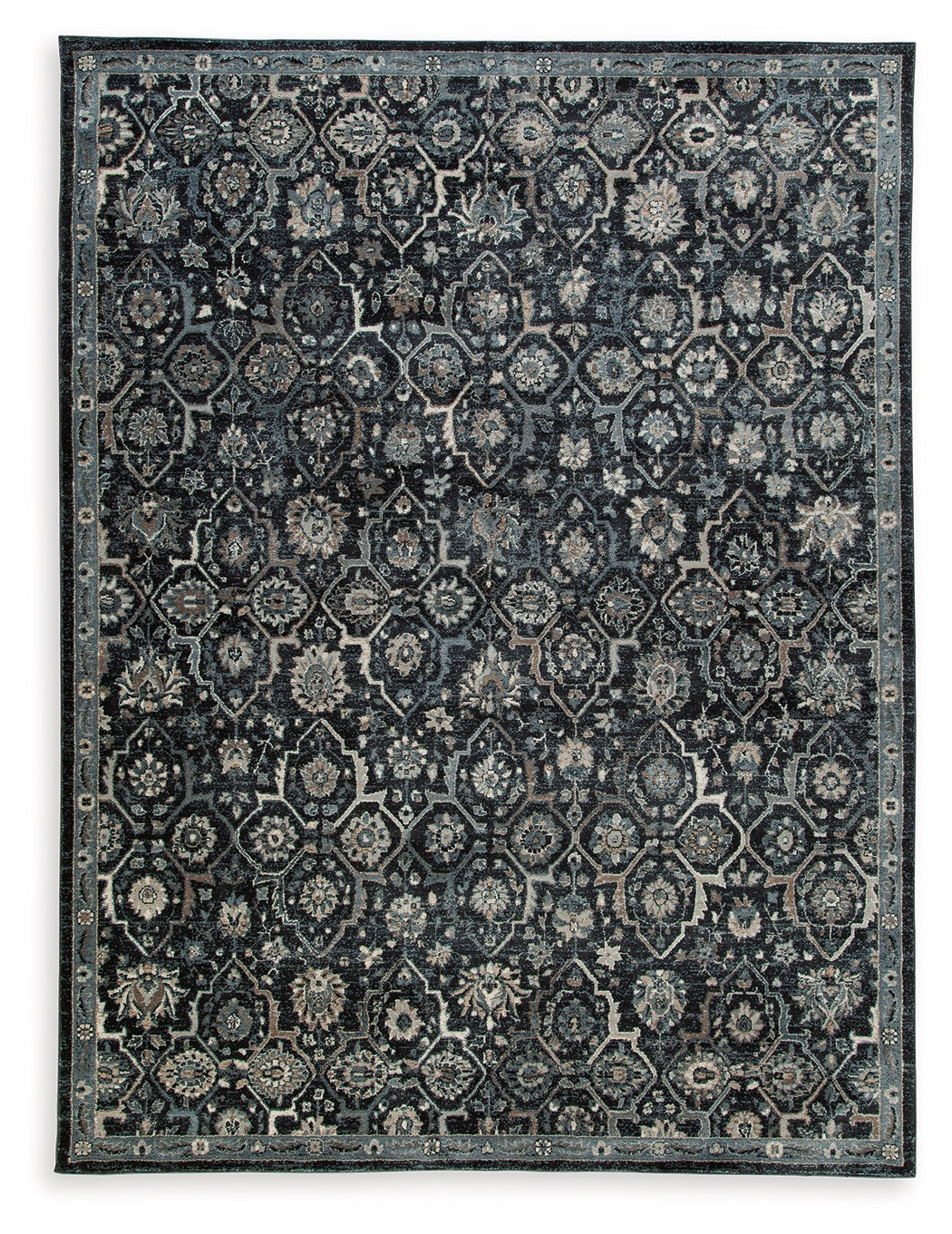 Hilcott Blue/Cream/Brown Large Rug - R406111 - Bien Home Furniture & Electronics