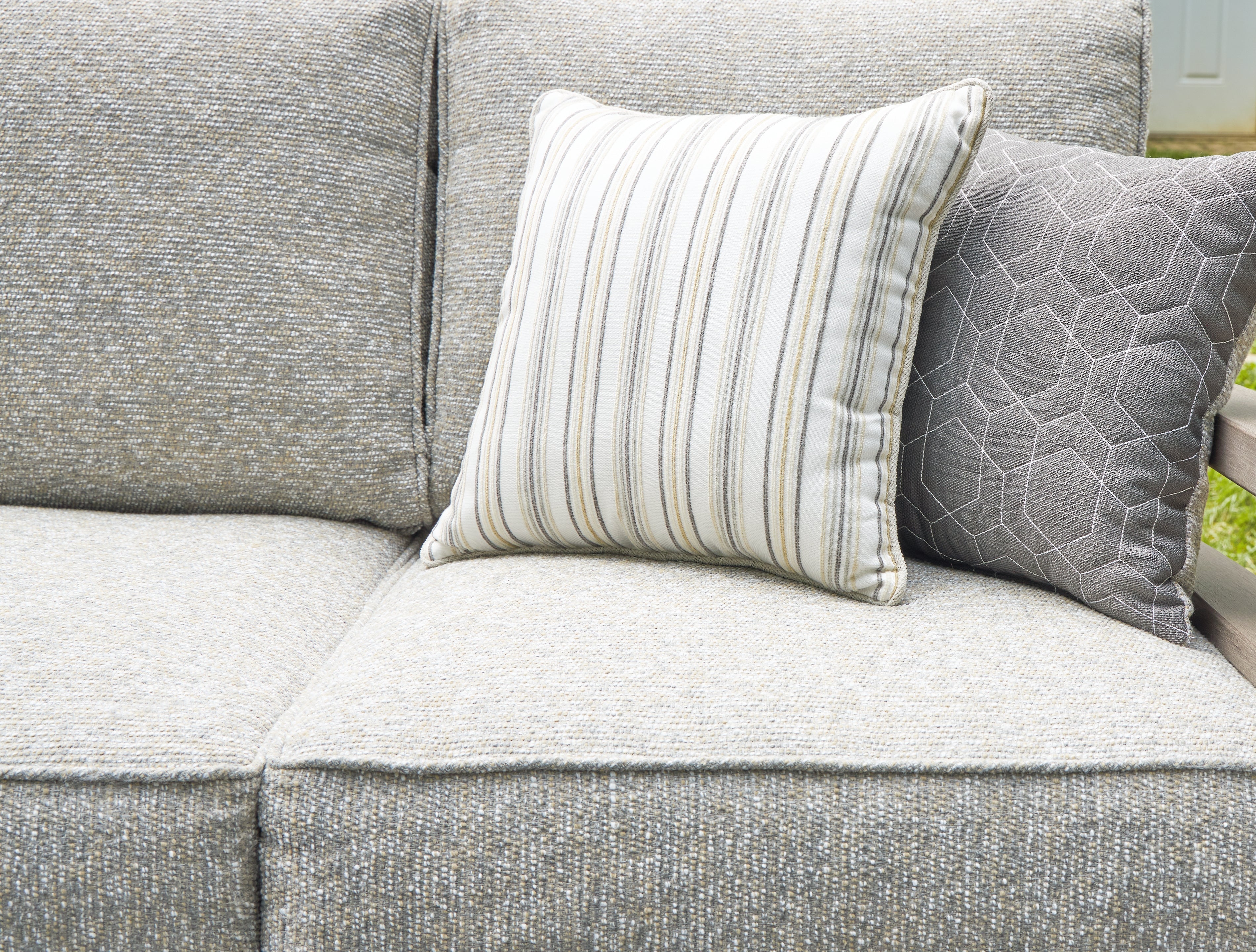 Hillside Barn Gray/Brown Outdoor Sofa with Cushion - P564-838 - Bien Home Furniture & Electronics