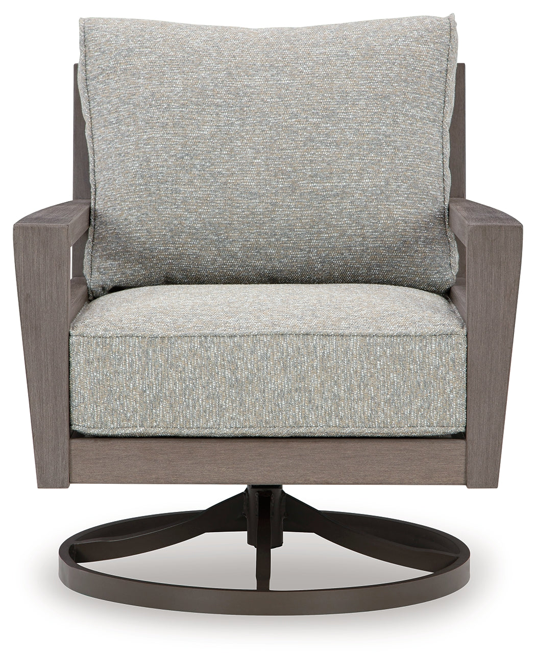 Hillside Barn Gray/Brown Outdoor Swivel Lounge with Cushion - P564-821 - Bien Home Furniture & Electronics