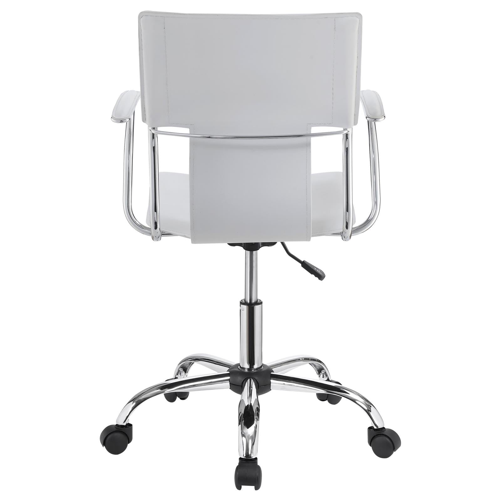 Himari White/Chrome Adjustable Height Office Chair - 801363 - Bien Home Furniture &amp; Electronics